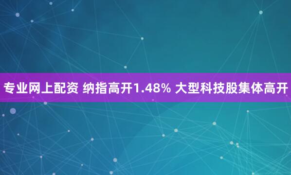 专业网上配资 纳指高开1.48% 大型科技股集体高开